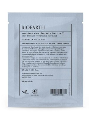 Bioearth maschera viso monouso in tessuto idratante lenitiva ml. 15