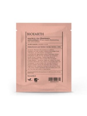 Bioearth maschera viso monouso in tessuto illuminante antiossidante ml. 15 - alghe marine