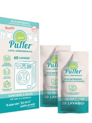 Green Puffer Lava+Ammorbidisce eco-detersivo lavatrice concentrato idrosolubile - 60 lavaggi