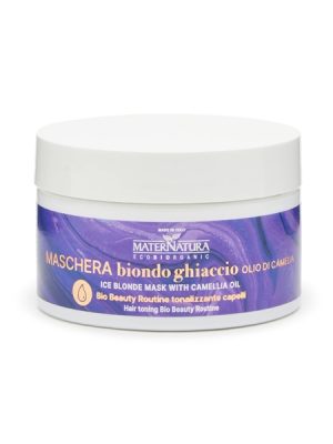 Maternatura maschera tonalizzante capelli Biondo Ghiaccio all'olio di Camelia ml. 200