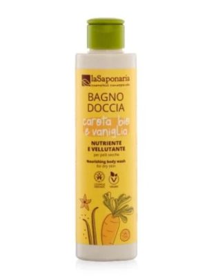 La Saponaria bagnodoccia nutriente e vellutante Vaniglia e Carota ml. 200
