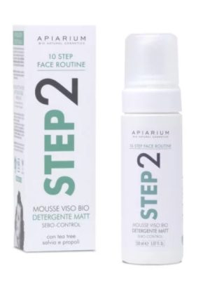 Apiarium mousse detergente viso Matt sebo-control ml. 150 - Step 2