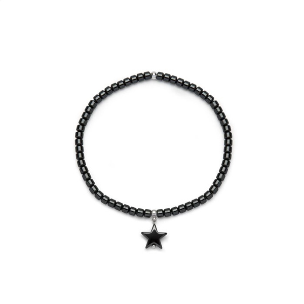 Vestopazzo-Ematite-Bracciale-Elastico-Stella-Pendente