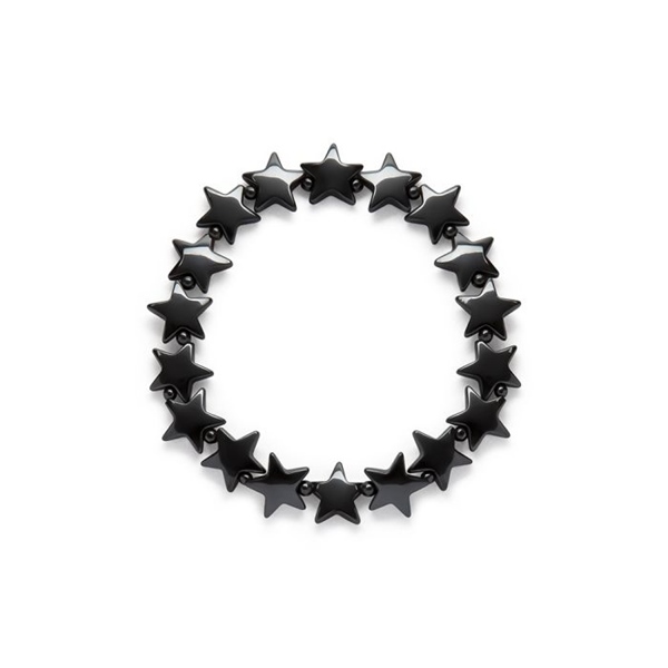 Vestopazzo-Ematite-Bracciale-Elastico-Stelle-Grandi