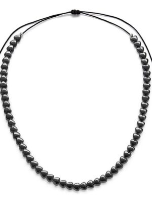 Vestopazzo collana filo cuori Ematite