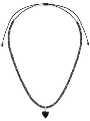 Vestopazzo collana filo cuore pendente Ematite