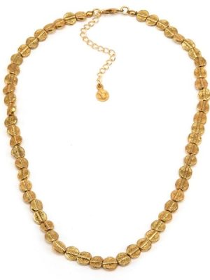 Vestopazzo collana ottone mini spirali