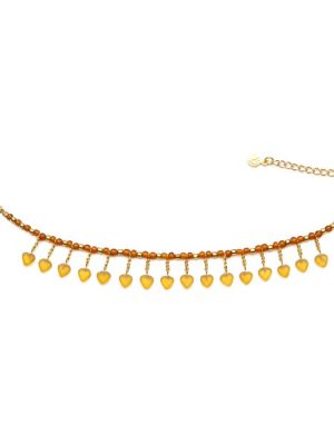 Vestopazzo cavigliera pendenti cuori in Vetro 100% riciclato