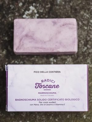 Radici Toscane "Marmoschiuma" - bagnoschiuma solido biologico gr. 80 - Fico della Costiera