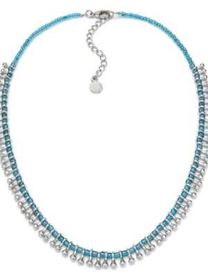 Vestopazzo collana perline mini gocce col. azzurro - collezione Fiesta