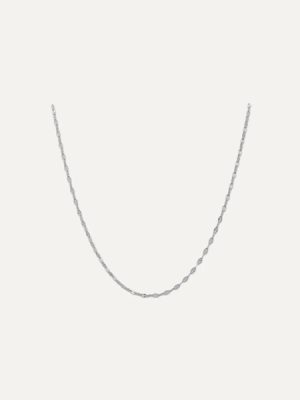 Veramè gioielli collana con maglia diamantata Aida in acciaio chirurgico colore argento