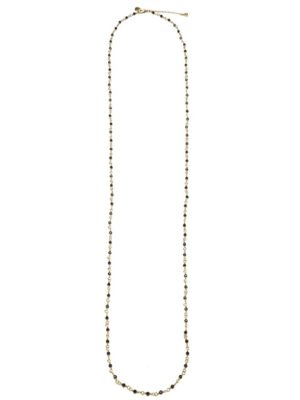 Vestopazzo collana catena gemme lunga con pietra onice ed elementi placcati oro - Gem collection