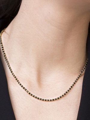 Vestopazzo collana con pietra onice ed elementi placcati oro - Gem collection