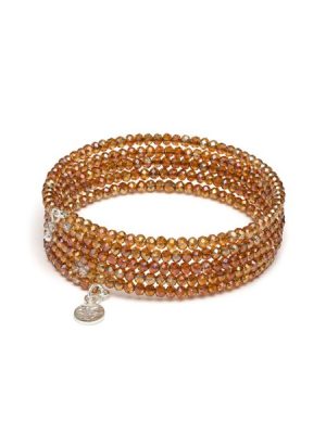 Vestopazzo bracciale molla colore pesca Crystal