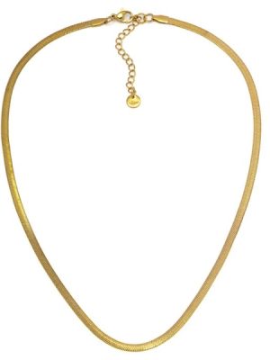 Vestopazzo collana Snake Minimal in acciaio gold plated
