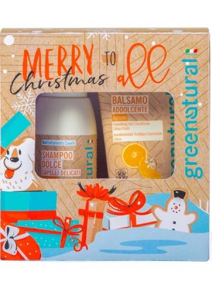 Greenatural cofanetto regalo Christmas Peggy: shampoo e balsamo