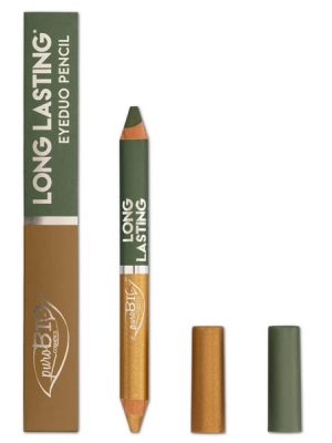 Purobio Matitone ombretto Duo Long Lasting colore 102L - oro/verde muschio