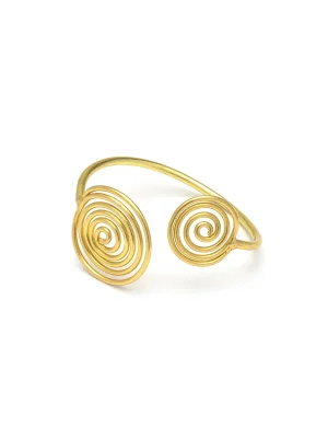 Vestopazzo bracciale semi rigido 2 spirali in ottone