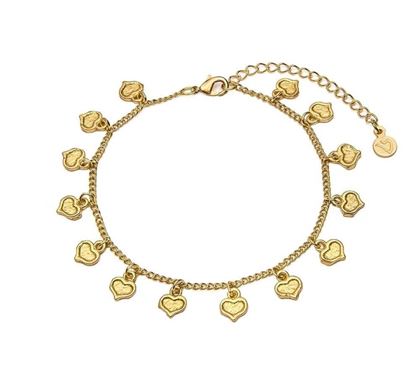 vestopazzo-cavigliera-cuori-pendenti-ottone