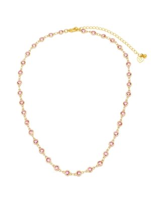 Vestopazzo collana tennis con zirconi colore Rosa Antico
