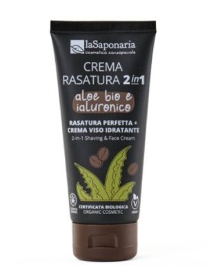La Saponaria crema rasatura 2in1 con Aloe e Acido Jaluronico ml. 100