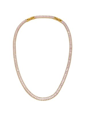 Vestopazzo collana baguette con zirconi col. rosa antico