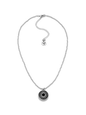 Vestopazzo collana con pendente scudo e onice nero